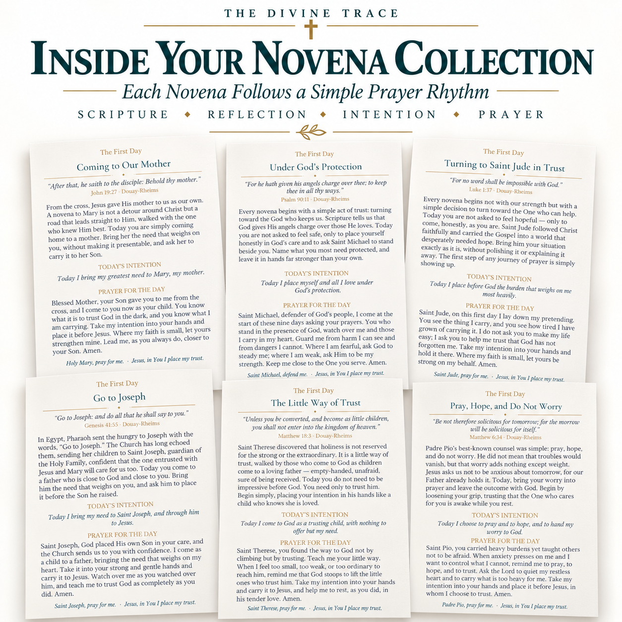 6 Catholic Saints Novenas Prayer Guide Bundle - Image 6