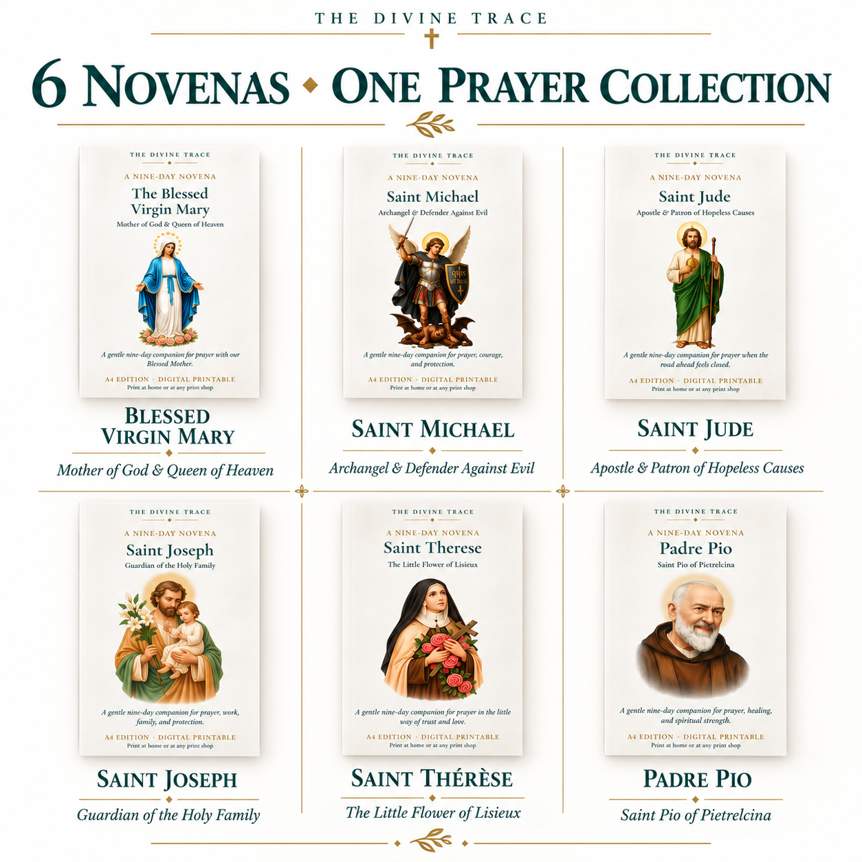 6 Catholic Saints Novenas Prayer Guide Bundle - Image 5