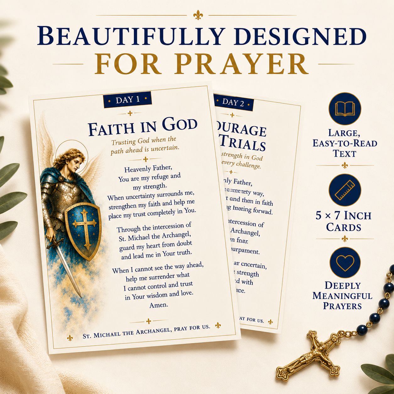 St. Michael 9-Day Novena Prayer Cards - Image 3