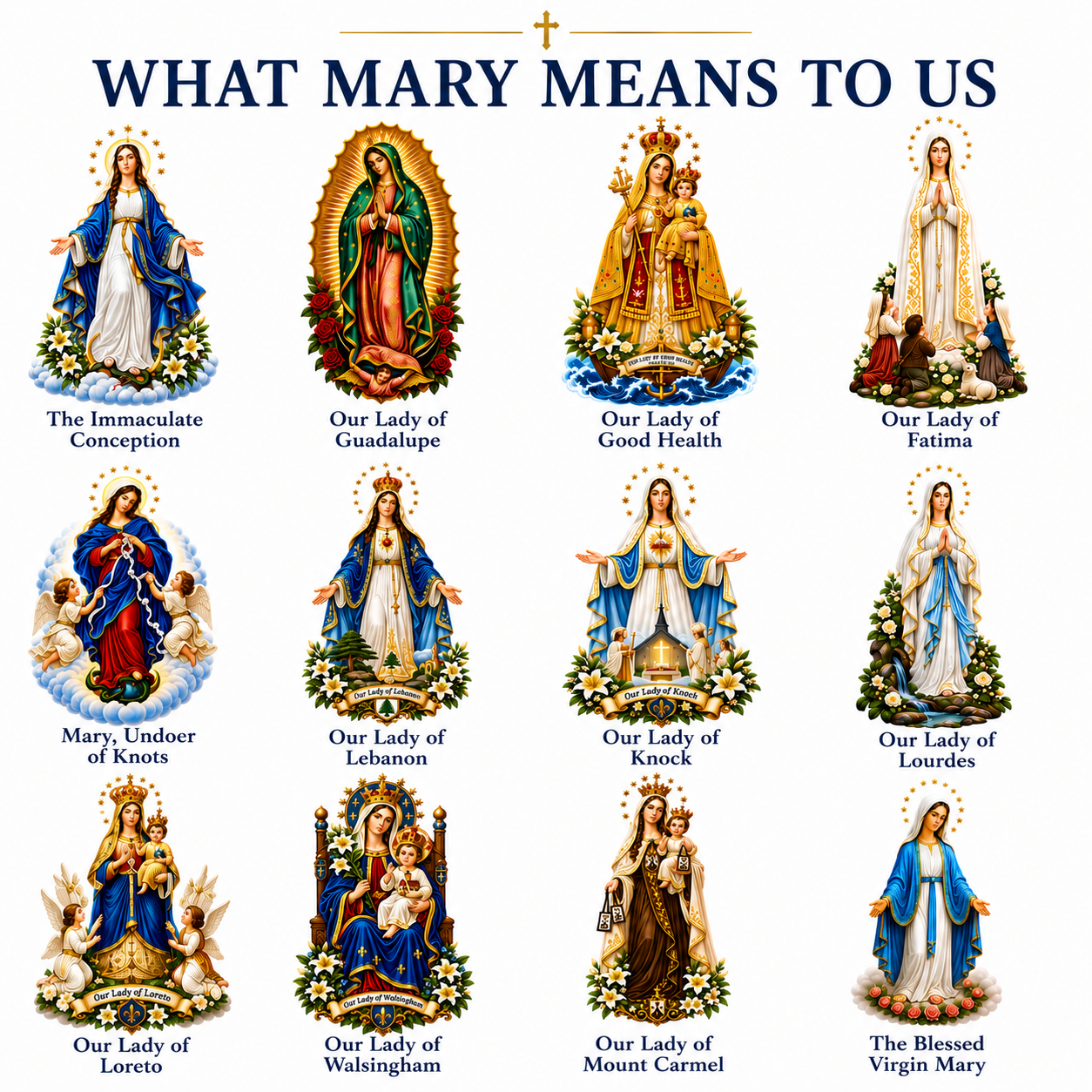 Marian Printable Stickers – 12 Catholic Designs - Image 3