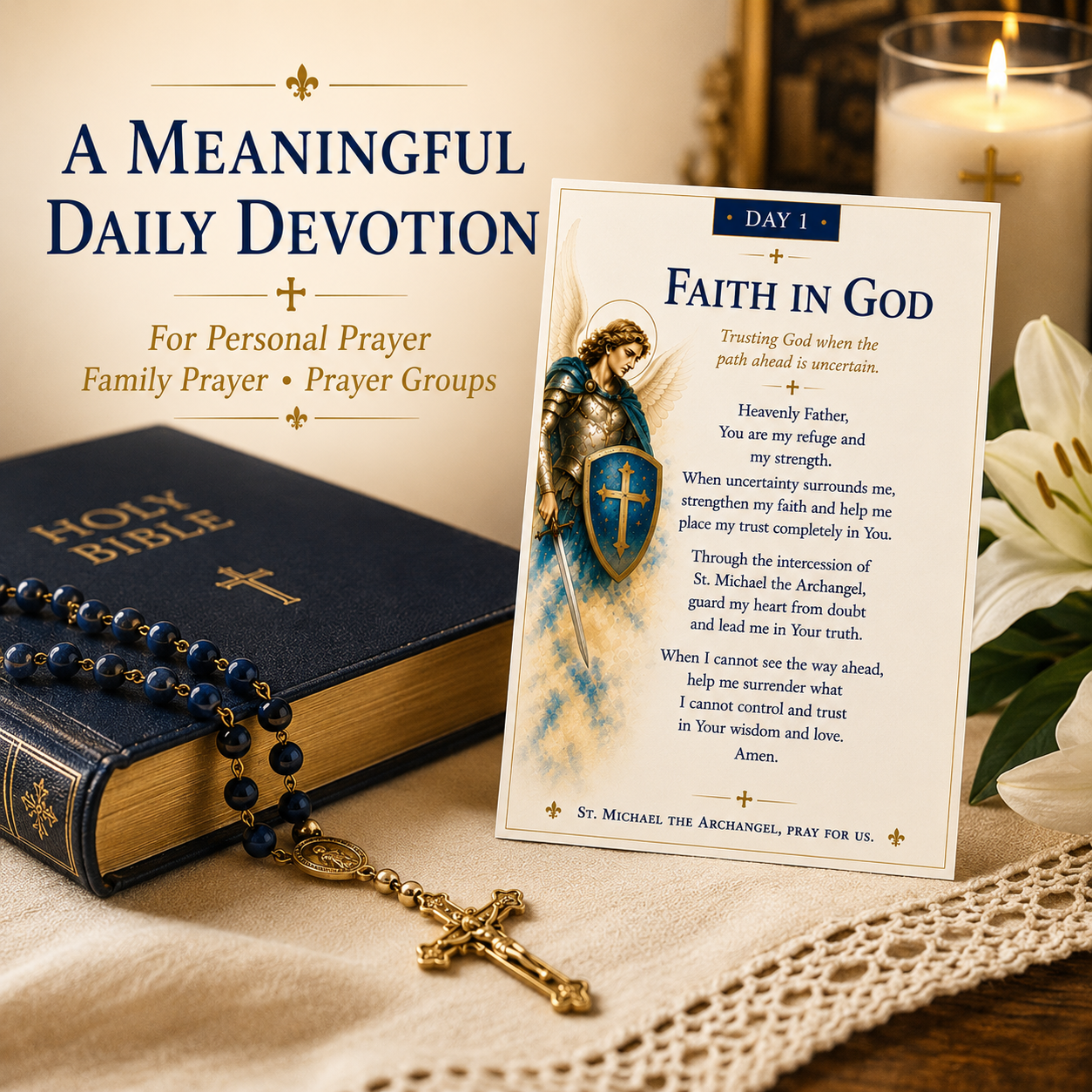 St. Michael 9-Day Novena Prayer Cards - Image 4