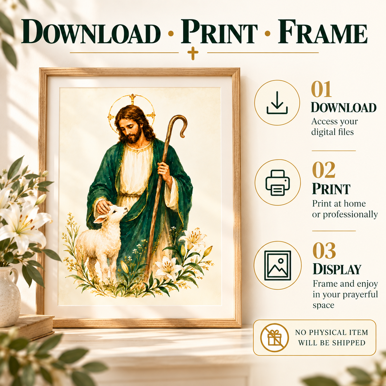 Good Shepherd Catholic Printable Wall Art - Image 3