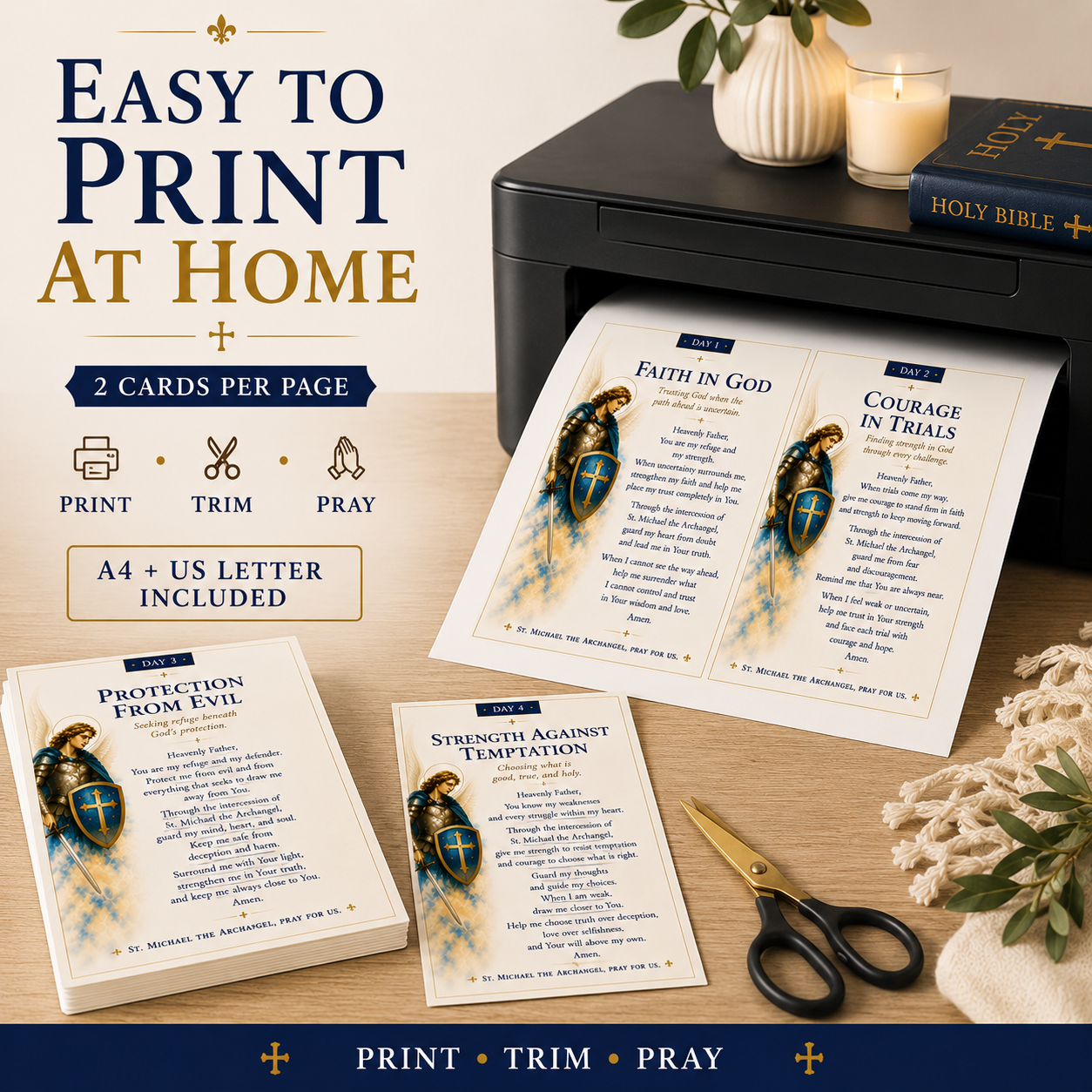 St. Michael 9-Day Novena Prayer Cards - Image 9