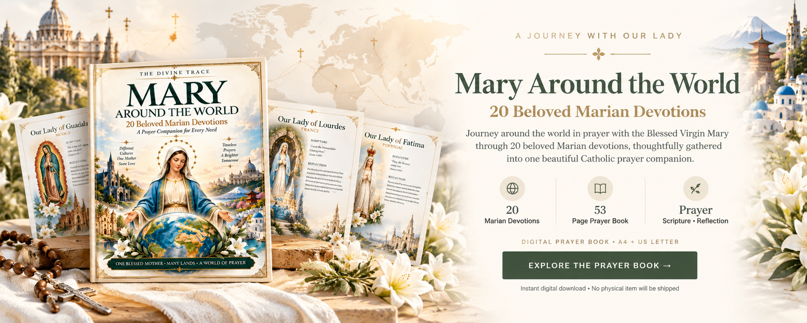 Mary Around the World - 20 Beloved Marian Devotions Catholic Prayer Book
