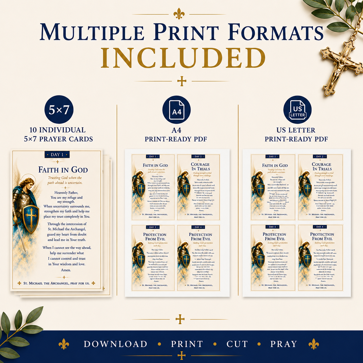 St. Michael 9-Day Novena Prayer Cards - Image 2