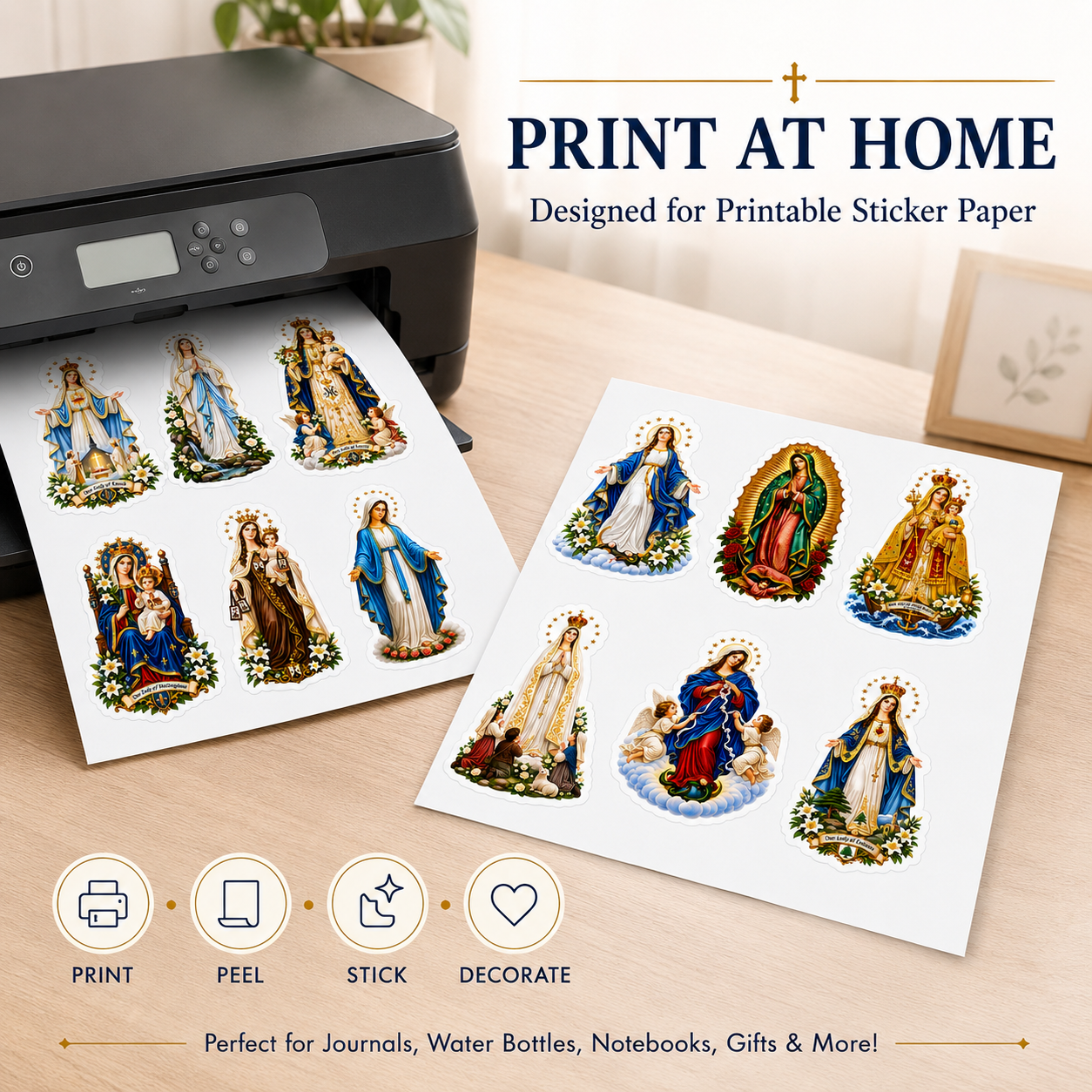 Marian Printable Stickers – 12 Catholic Designs - Image 8