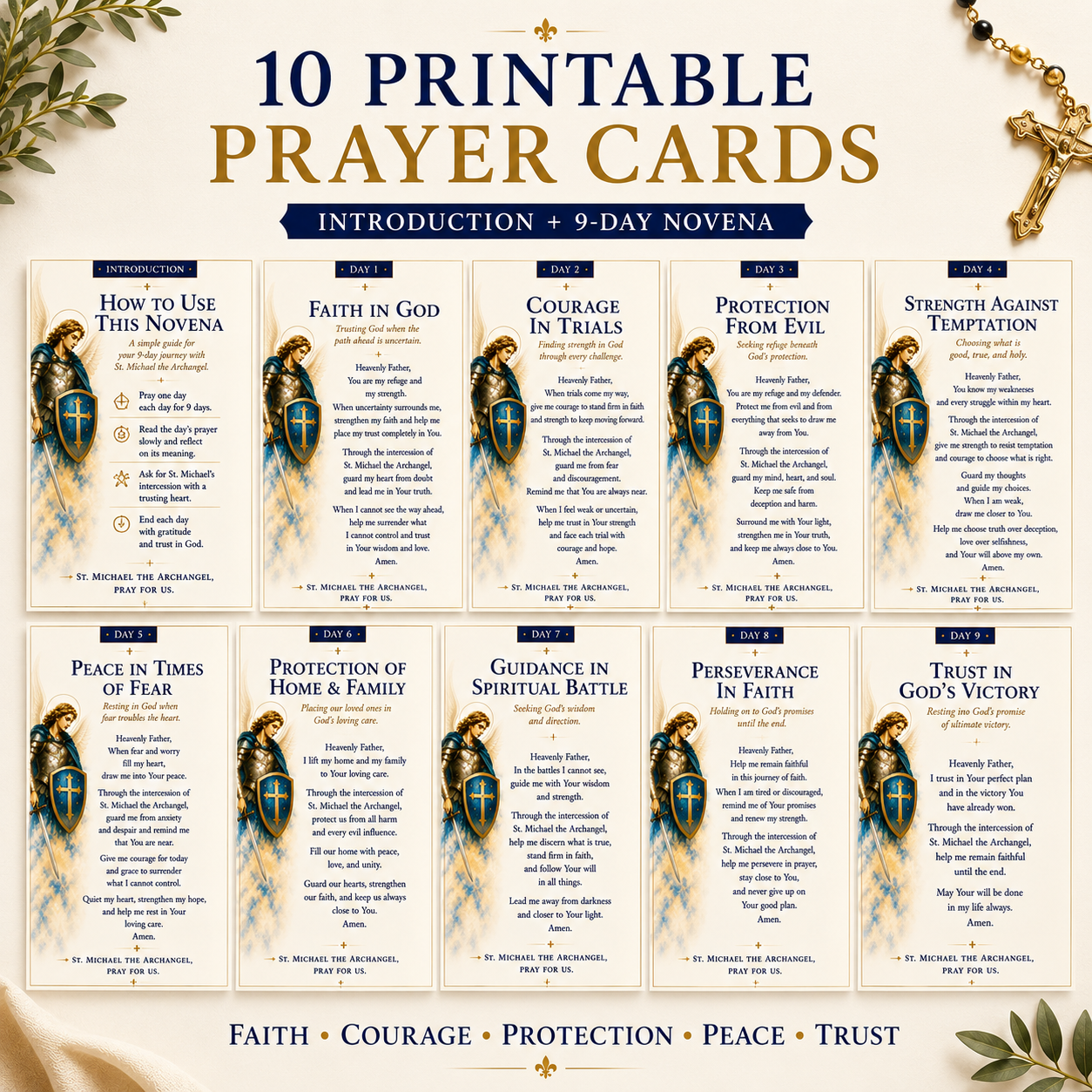 St. Michael 9-Day Novena Prayer Cards - Image 8