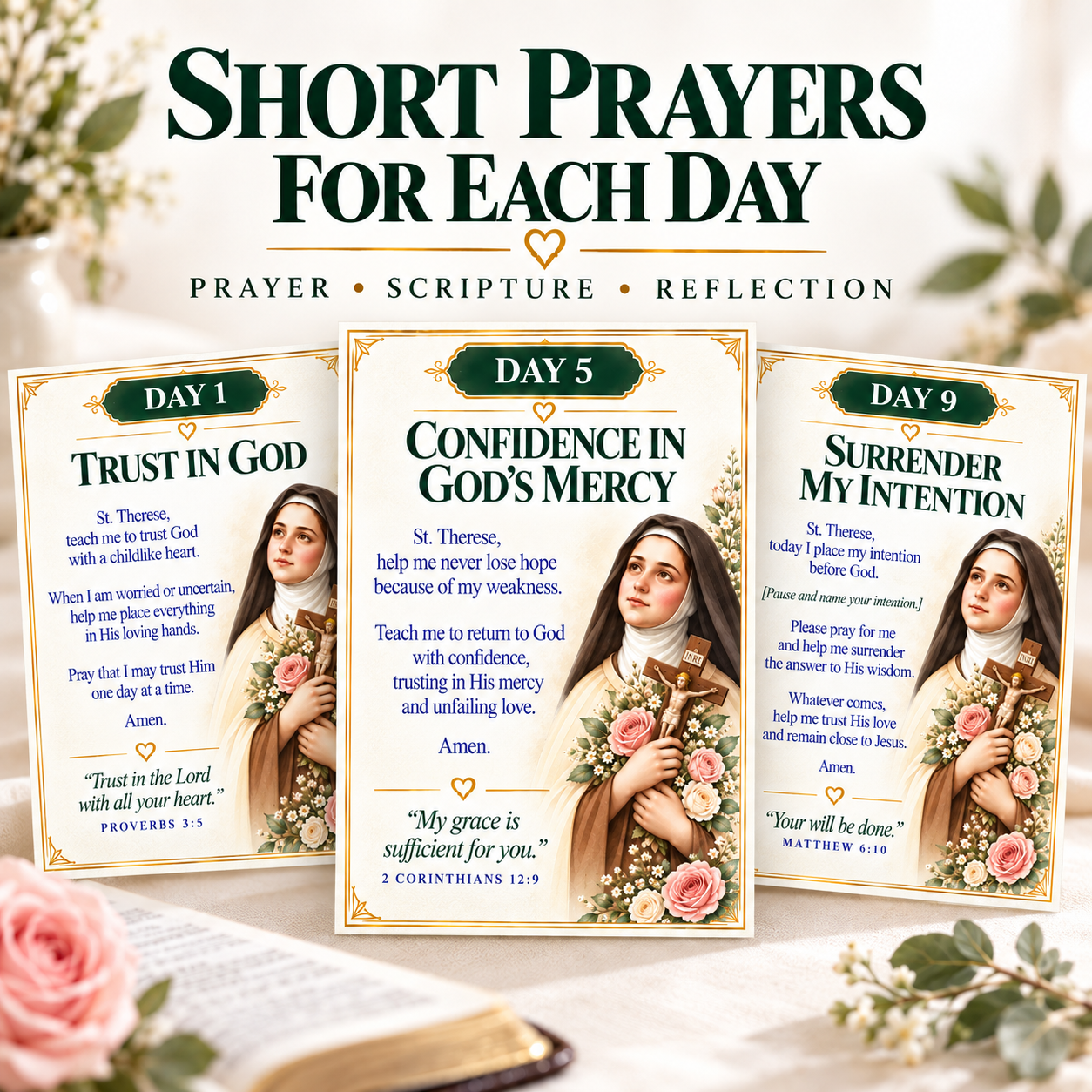 St. Therese 9-Day Novena Prayer Cards - Image 7