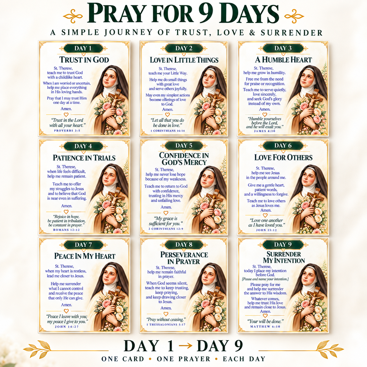 St. Therese 9-Day Novena Prayer Cards - Image 8