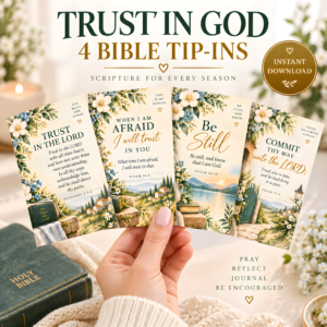 Trust in God Bible Tip-In Cards – Set of 4