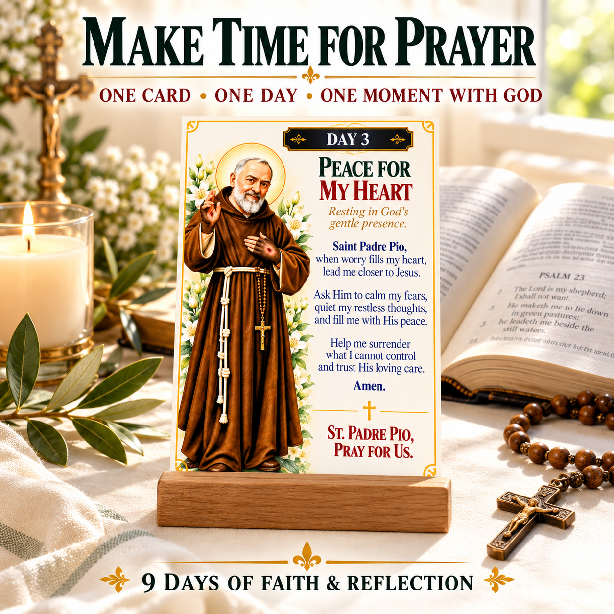 make time for prayer padre pio card make time for prayer padre pio card