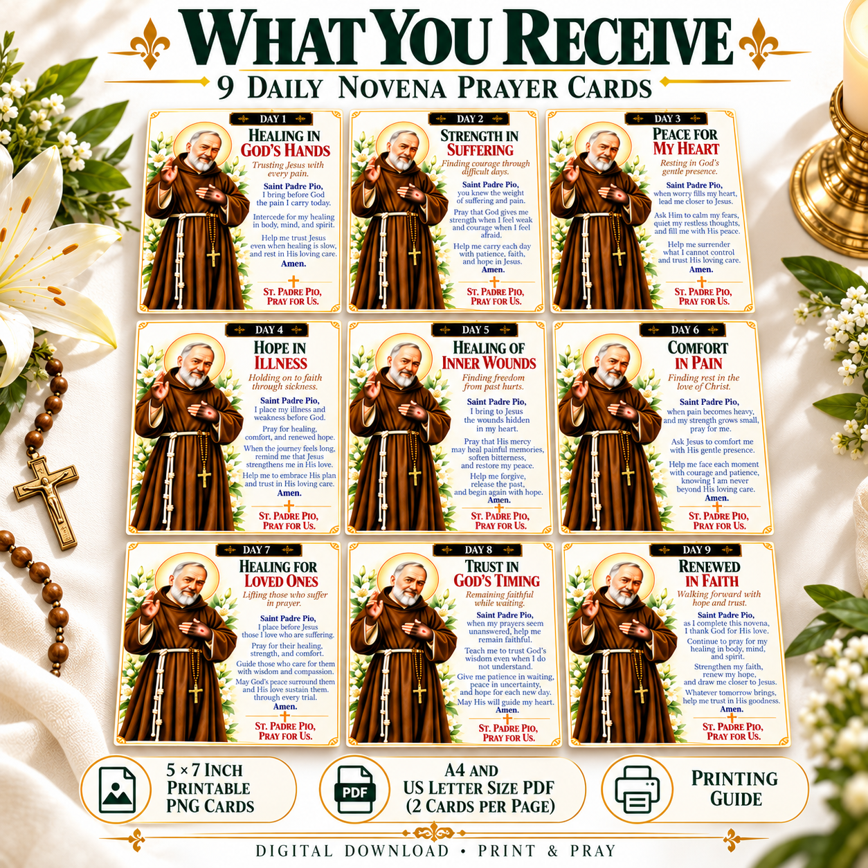 padre pio prayer card collection padre pio prayer card collection